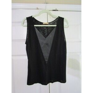 Cha Cha Vents Womens Tank Top Blouse Size S Black